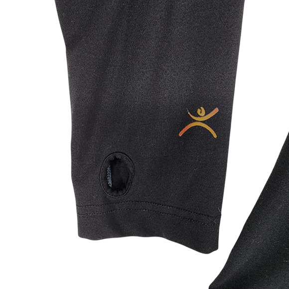 Terramar 1/4 Zip Pullover L Women Thermawool Base Layer Black Thumb Hole Wicking - Picture 11 of 13